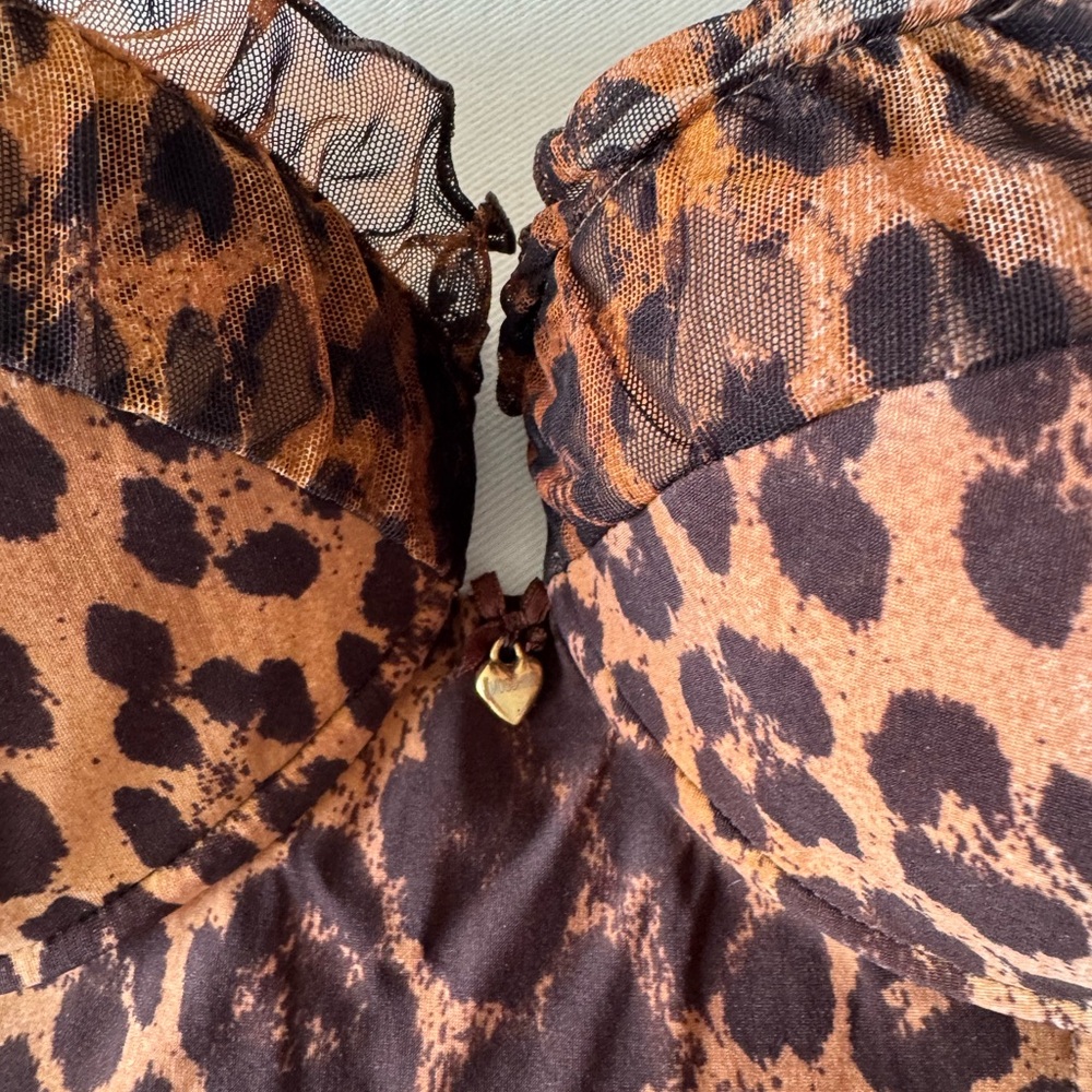 Rare Moschino Leopard Print Swimsuit - Picture 3 of 5